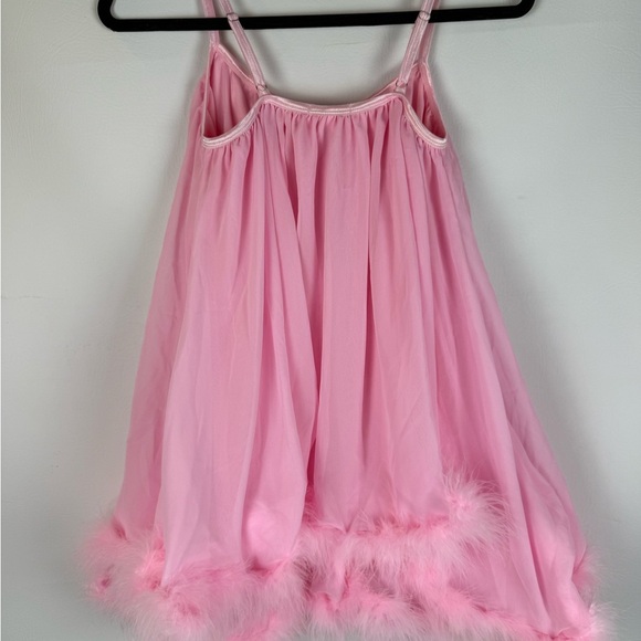 Sugar Thrillz Pink Feather Trim Chemise - Picture 9 of 14
